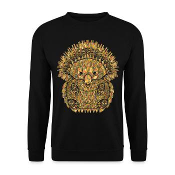 Awesome Echidna Geometric - Unisex Sweatshirt - black - Front - Alina (178cm) & Michal (187cm)