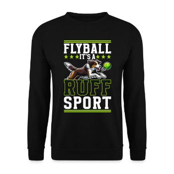 Flyball Dog Sports - Unisex Sweatshirt - black - Front - Alina (178cm) & Michal (187cm)