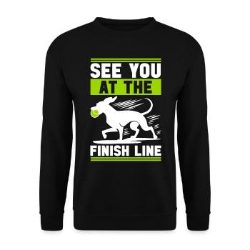 Flyball Sports canins - Sweat-shirt Unisexe - noir - Devant - Alina (178cm) & Michal (187cm)