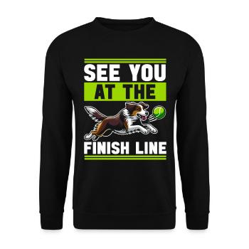 Flyball Dog Sports - Unisex Sweatshirt - black - Front - Alina (178cm) & Michal (187cm)
