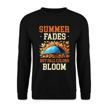 Sommer Verblasst, Aber Herbstfarben Blühen Herbst - Unisex Pullover - Schwarz - Vorne - Alina (178cm) & Michal (187cm)