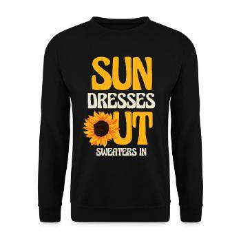 Sundressings Out, Sweater In, Hugging Vintage - Unisex Sweatshirt - black - Front - Alina (178cm) & Michal (187cm)