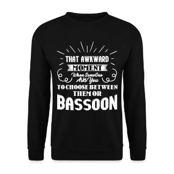 Bassoon Awkward Moment Designs - Unisex Sweatshirt - black - Front - Alina (178cm) & Michal (187cm)