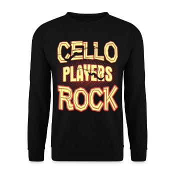 Cello Players Rock - Unisex Sweatshirt - black - Front - Alina (178cm) & Michal (187cm)