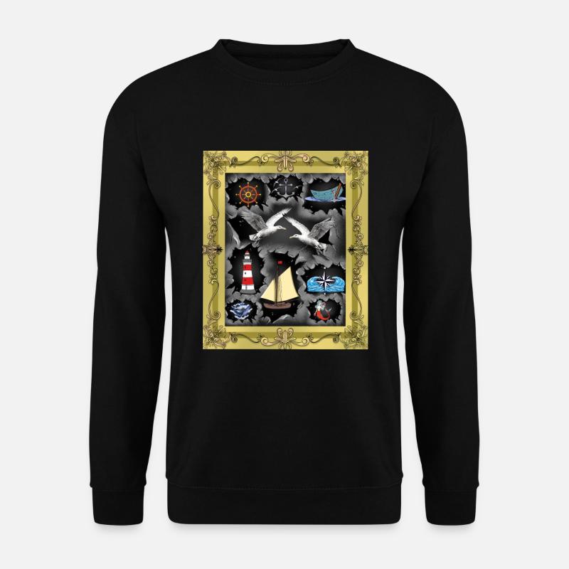 maritim Seemann Seemänner - Unisex Pullover - Schwarz