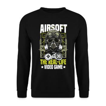 Airsoft Fields BB Guns J’aime l’airsoft - Sweat-shirt Unisexe - noir - Devant - Alina (178cm) & Michal (187cm)