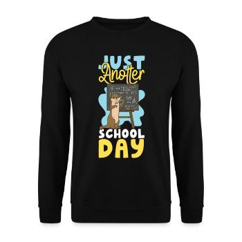 Otter Pre-School First Grade Back - Unisex Pullover - Schwarz - Vorne - Alina (178cm) & Michal (187cm)