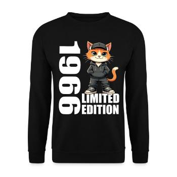 Limited Edition 1966 Geburtstag 1966 Geboren - Unisex Pullover - Schwarz - Vorne - Alina (178cm) & Michal (187cm)