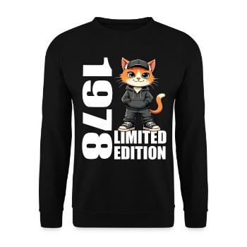 Limited Edition 1978 Geburtstag 1978 Geboren - Unisex Pullover - Schwarz - Vorne - Alina (178cm) & Michal (187cm)