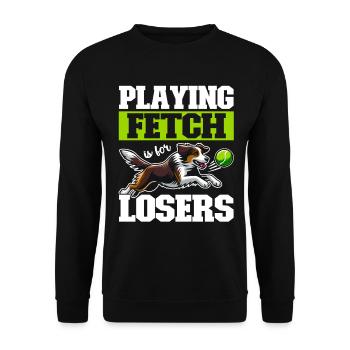 Flyball Dog Sports - Unisex Sweatshirt - black - Front - Alina (178cm) & Michal (187cm)