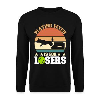 Flyball Sports canins - Sweat-shirt Unisexe - noir - Devant - Alina (178cm) & Michal (187cm)