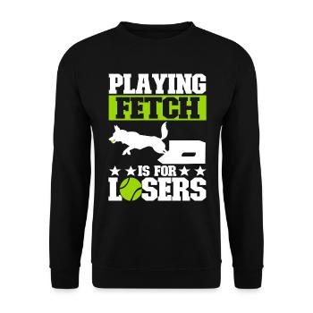Flyball Sports canins - Sweat-shirt Unisexe - noir - Devant - Alina (178cm) & Michal (187cm)