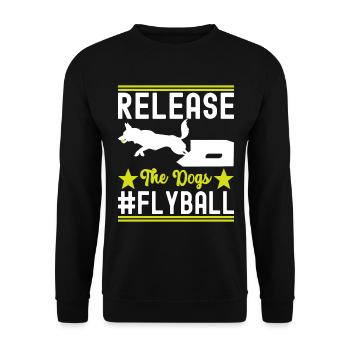 Flyball Sports canins - Sweat-shirt Unisexe - noir - Devant - Alina (178cm) & Michal (187cm)