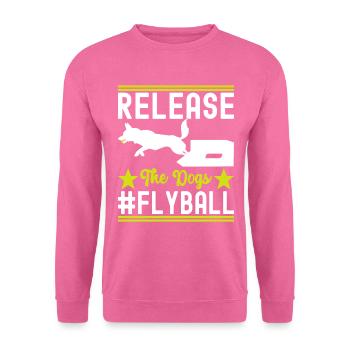 Flyball Sports canins - Sweat-shirt Unisexe - rose - Devant