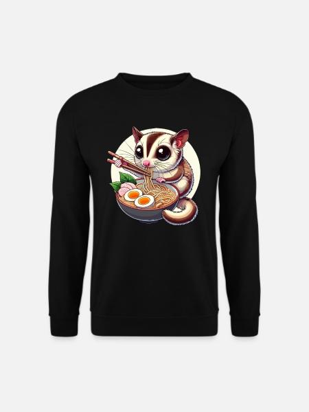 Korthodet Glider, Sugar Glider, Ramen - Genser unisex - svart