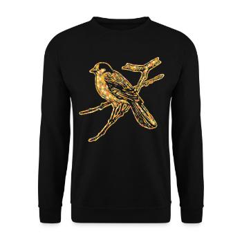 Goldfinch Geometric - Unisex Sweatshirt - black - Front - Alina (178cm) & Michal (187cm)