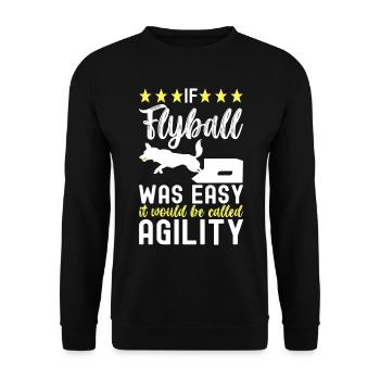 Flyball Dog Sports - Unisex Sweatshirt - black - Front - Alina (178cm) & Michal (187cm)