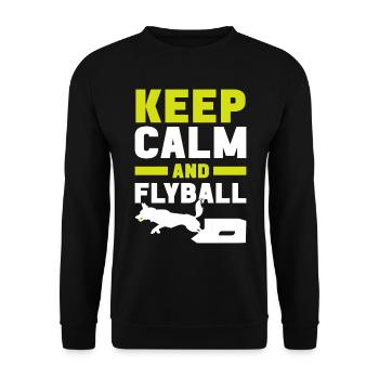 Flyball Dog Sports - Unisex Sweatshirt - black - Front - Alina (178cm) & Michal (187cm)