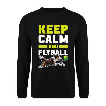 Flyball Dog Sports - Unisex Sweatshirt - black - Front - Alina (178cm) & Michal (187cm)