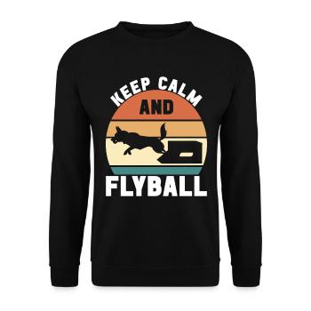 Flyball Dog Sports - Unisex Sweatshirt - black - Front - Alina (178cm) & Michal (187cm)