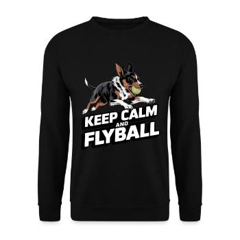 Flyball Dog Sports - Unisex Sweatshirt - black - Front - Alina (178cm) & Michal (187cm)