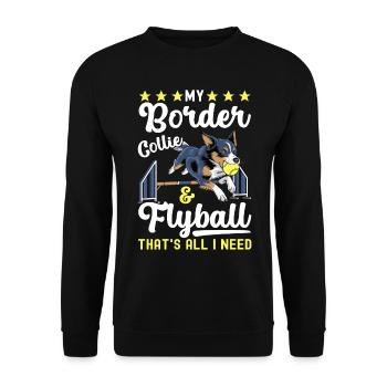 Flyball Sports canins - Sweat-shirt Unisexe - noir - Devant - Alina (178cm) & Michal (187cm)