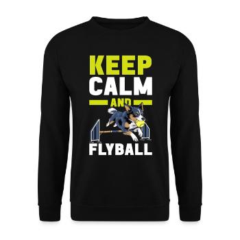 Flyball Dog Sports - Unisex Sweatshirt - black - Front - Alina (178cm) & Michal (187cm)
