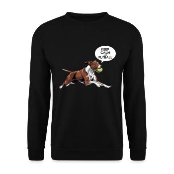 Flyball Dog Sports - Unisex Sweatshirt - black - Front - Alina (178cm) & Michal (187cm)