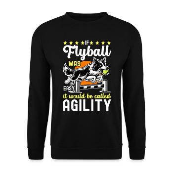Flyball Dog Sports - Unisex Sweatshirt - black - Front - Alina (178cm) & Michal (187cm)