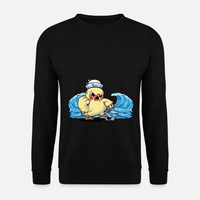 Vogel Vögel Seemann Seefahrer Moin Ahoi - Unisex Pullover - Schwarz