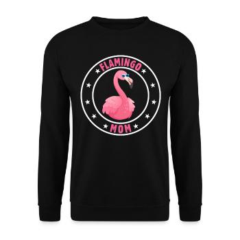 Flamingo Mom Flamingo Mama Flamingo Bird - Unisex Sweatshirt - black - Front - Alina (178cm) & Michal (187cm)