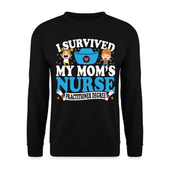 Healthcare Nurse Mother - Unisex Sweatshirt - black - Front - Alina (178cm) & Michal (187cm)