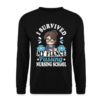Gesundheitswesen Verlobter Krankenpflege schule - Unisex Pullover - Schwarz - Vorne - Alina (178cm) & Michal (187cm)