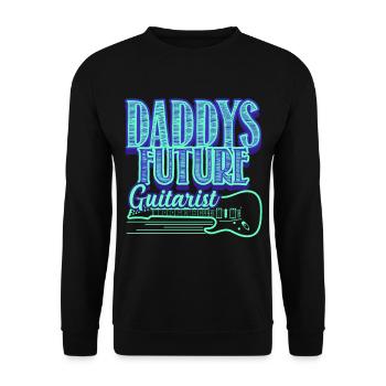 Daddy's Future Guitarist - Unisex Sweatshirt - black - Front - Alina (178cm) & Michal (187cm)