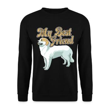 Great Pyrenees Is My Best Friend - Unisex Sweatshirt - black - Front - Alina (178cm) & Michal (187cm)