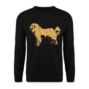 Great Pyrenees Geometric - Unisex Sweatshirt - black - Front - Alina (178cm) & Michal (187cm)