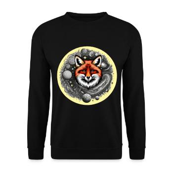 Fox Foxes Planet Planet - Unisex Sweatshirt - black - Front - Alina (178cm) & Michal (187cm)