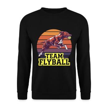 Flyball Dog Sports - Unisex Sweatshirt - black - Front - Alina (178cm) & Michal (187cm)