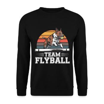 Flyball Dog Sports - Unisex Sweatshirt - black - Front - Alina (178cm) & Michal (187cm)
