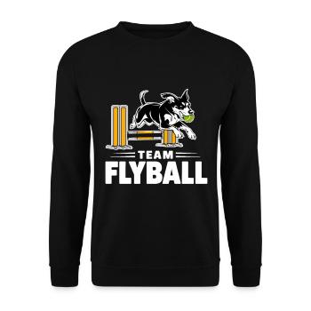 Flyball Dog Sports - Unisex Sweatshirt - black - Front - Alina (178cm) & Michal (187cm)