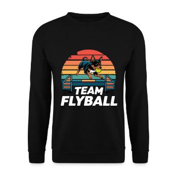 Flyball Dog Sports - Unisex Sweatshirt - black - Front - Alina (178cm) & Michal (187cm)