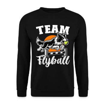 Flyball Dog Sports - Unisex Sweatshirt - black - Front - Alina (178cm) & Michal (187cm)