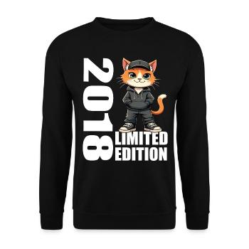 Limited Edition 2018 Geburtstag 2018 Geboren - Unisex Pullover - Schwarz - Vorne - Alina (178cm) & Michal (187cm)