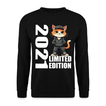 Limited Edition 2021 Geburtstag 2021 Geboren - Unisex Pullover - Schwarz - Vorne - Alina (178cm) & Michal (187cm)