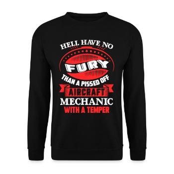 Aircraft Mechanic Pissed Off Aircraft Mechanic - Unisex Sweatshirt - black - Front - Alina (178cm) & Michal (187cm)