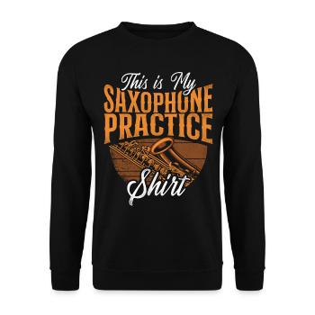 Saxophone This Is My Saxophone - Unisex Sweatshirt - black - Front - Alina (178cm) & Michal (187cm)