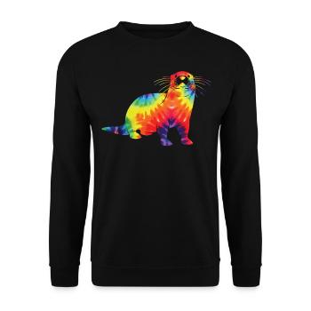 Otter Tie Dye - Unisex Sweatshirt - black - Front - Alina (178cm) & Michal (187cm)