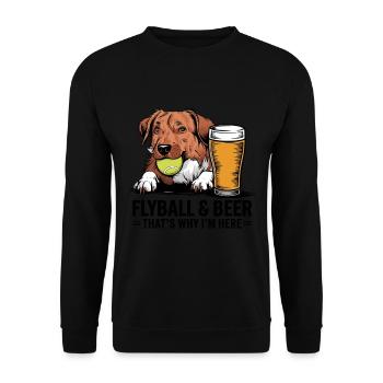 Flyball Dog Sports - Unisex Sweatshirt - black - Front - Alina (178cm) & Michal (187cm)