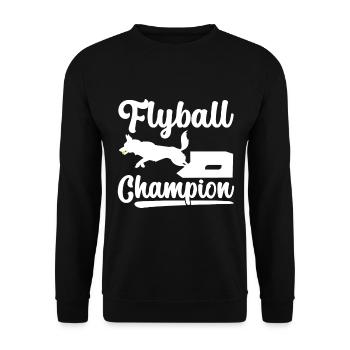 Flyball Dog Sports - Unisex Sweatshirt - black - Front - Alina (178cm) & Michal (187cm)