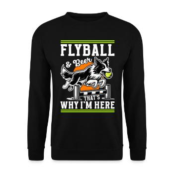 Flyball Dog Sports - Unisex Sweatshirt - black - Front - Alina (178cm) & Michal (187cm)